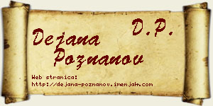 Dejana Poznanov vizit kartica